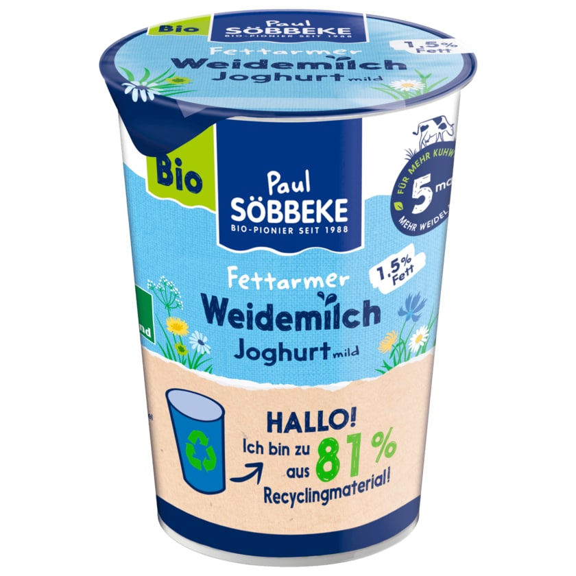 Söbbeke Bioland Joghurt Mild 1,5% 500g